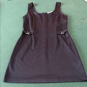 Express Black Mini Dress with Silver Accents